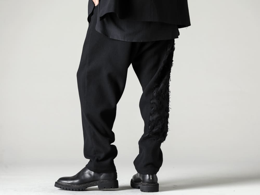 Yohji Yamamoto-ヨウジヤマモト 22-23AW(秋冬) 冬のYohji Yamamotoスタイルに是非取り入れていただきたいGUIDIの新作ブーツ -  HE-P79-118-ヒョウ柄オパールパンツ - 796V_N-BLKT-バックジップブーツラバーソール　ノルヴェジェーゼ - ホースフルグレインレザー - 796V_N BLKT 3-003