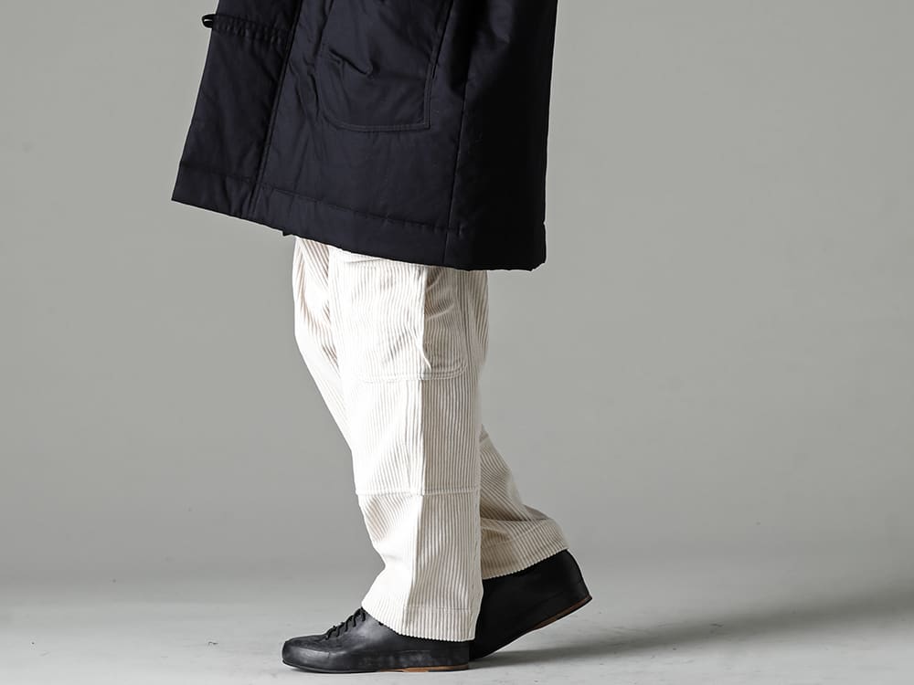 O PROJECT 22-23AW Corduroy material that gives a change of expression and a sense of season to fall and winter styles - O14TR3-Off-White-CARGO TROUSERS Wide Wale Corduroy Off White - Handsewn-Classic-Lo-Handsewn Classic Lo 3-002