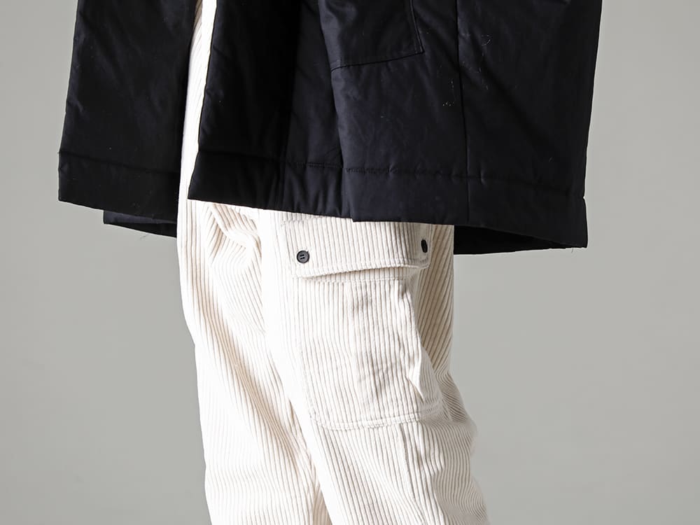 O PROJECT 22-23AW Corduroy material that gives a change of expression and a sense of season to fall and winter styles - O14TR3-Off-White-CARGO TROUSERS Wide Wale Corduroy Off White - Handsewn-Classic-Lo-Handsewn Classic Lo 3-004