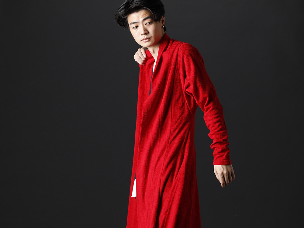 キリュウキリュウ 2022-23AW - ブランドが得意とするエレガンスさを演出する迫力あるカーディガン - KO-HT25-057(パイソンジャカードジャージー ドルマン フレアカーディガン) - 2-002