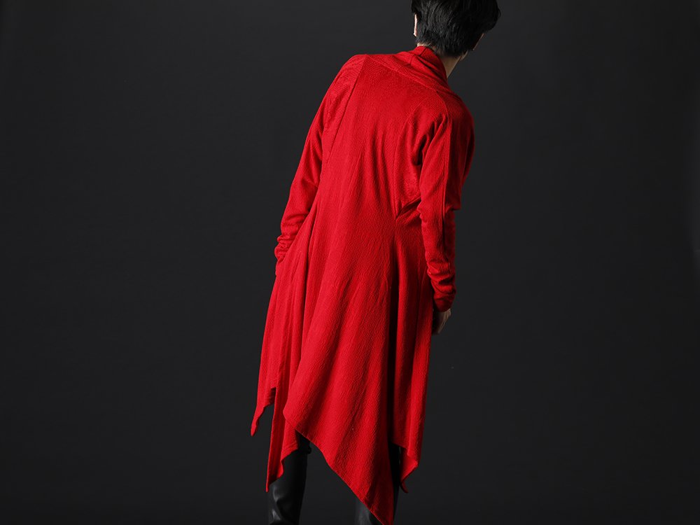 キリュウキリュウ 2022-23AW - ブランドが得意とするエレガンスさを演出する迫力あるカーディガン - KO-HT25-057(パイソンジャカードジャージー ドルマン フレアカーディガン) - 2-003