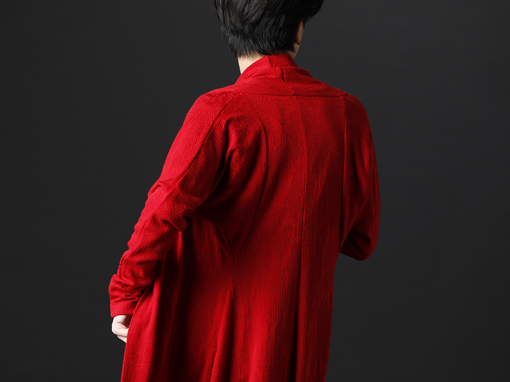 キリュウキリュウ 2022-23AW - ブランドが得意とするエレガンスさを演出する迫力あるカーディガン - KO-HT25-057(パイソンジャカードジャージー ドルマン フレアカーディガン) - 2-008