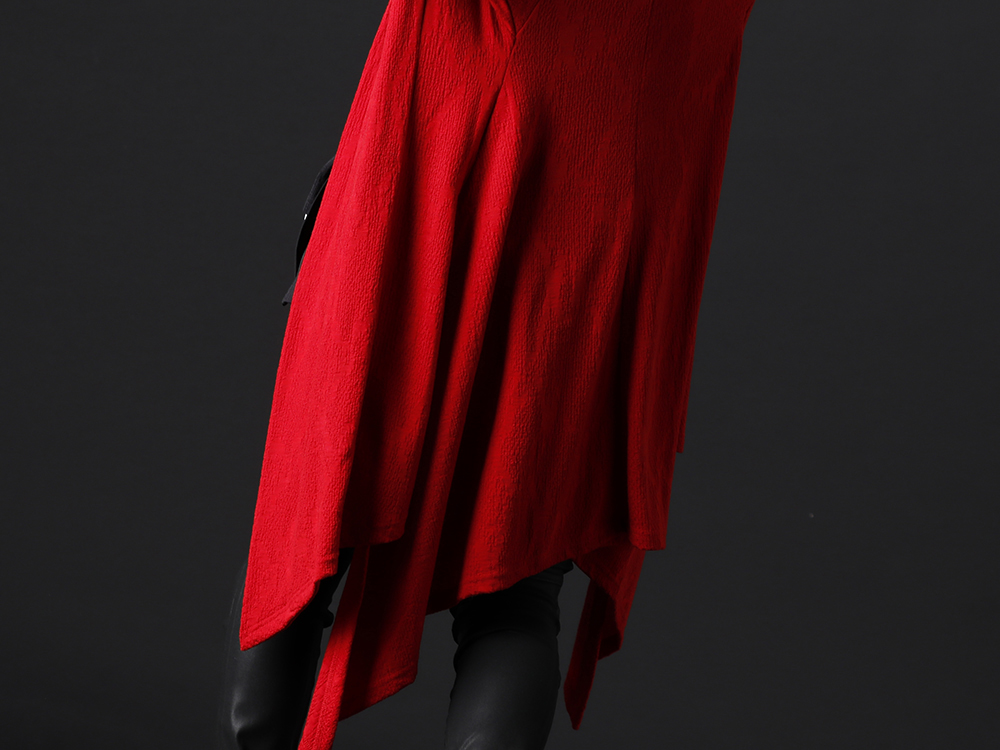 キリュウキリュウ 2022-23AW - ブランドが得意とするエレガンスさを演出する迫力あるカーディガン - KO-HT25-057(パイソンジャカードジャージー ドルマン フレアカーディガン) - 2-009