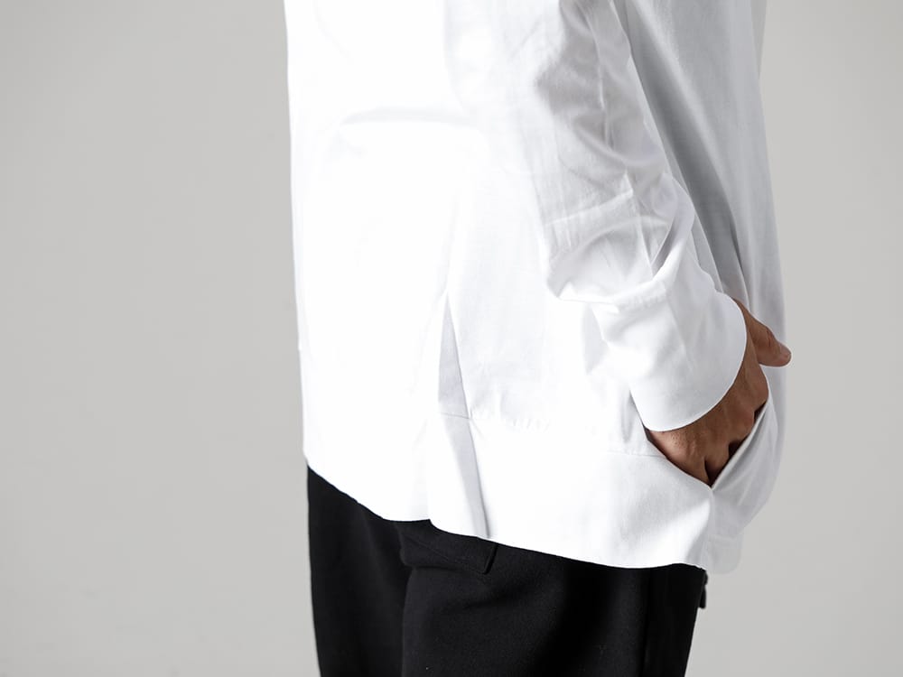 RIPVANWINKLE - リップヴァンウィンクル - 2022-23AW - 爽やかなホワイトクロスジャージーL/S - RB-431 - ソリッド ジャージー ディープブラック - SCV186C016 - ナイト ラン ライト Ivory - 3-003