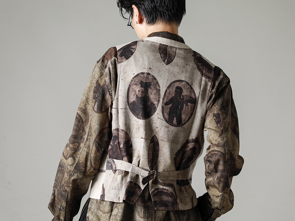 ZIGGY CHEN 22-23AW A gem that satisfies your sense of fun with an added classic feel.  - 0M2230108-Wide Simple Waistcoat - 0M2230720-Front Slit Pocket Shirt - RG0088ST-RG0088ST VINTAGE BLACK x CLEAR 2-005