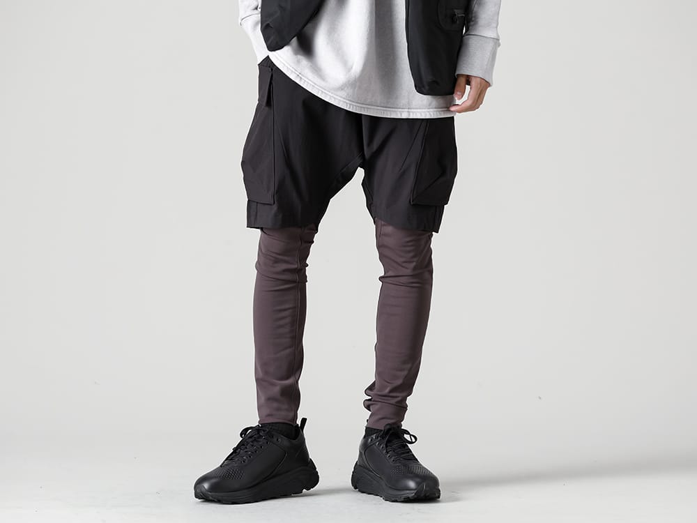 CIVILIZED 2022-23AW SUNCORE leather sneakers that go well with leggings - CS-2511 Military Short Pants Black - RB-440 Heat Effect Leggings Selenium Gray - SCV186C016 Night Run light Black 3-001