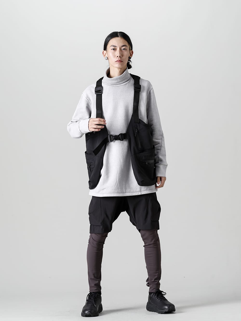 SUNCORE 2022-23AW - RB-424 Pullover Jersey Ice Gray
 - RB-416 2Way Tactical Vest Bag - SCV186C016 Night Run light Black  4-001