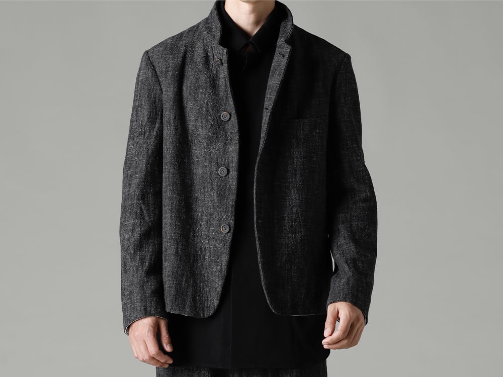 forme d'expression(フォームデエクスプレッション) 22-23AW(秋冬) 素材感を大事にしたパターンメイク -  UG061-354G ショート ジャケット HS007-FGGB リラックス アウター シャツ