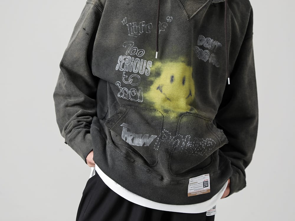 Maison MIHARAYASUHIRO 2022-23AW MIHARAYASUHIRO's playful printed hoodie!  - A09HD551 Distressed Hoodie Balck - A09TS701 SELF CULTURE Print
New sole -WAYNE Low- leather Low-top sneakers Tee White 2-002