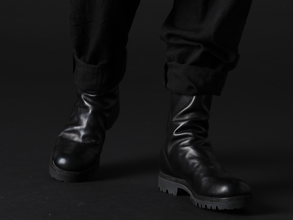 Guidi 2022-23AW - Sarouel pants with an eye-catching fringe design. - 788V-black(Back Zip Boots Sole Rubber - Horse Full Grain Leather) - 3-006