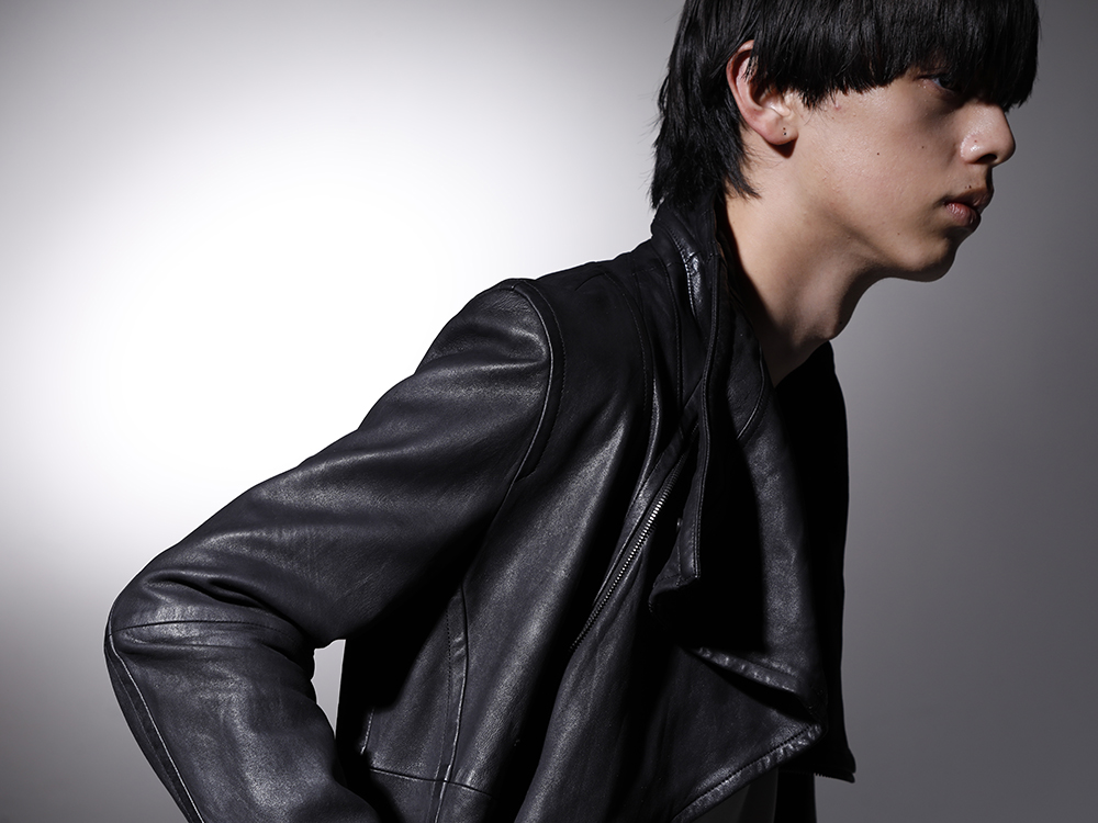 ユリウス 2022-23AW - ミリタリーモードさを味わえるレザージャケット - 799BLM21(ラムレザー カバードネック ジャケット) - 2-005