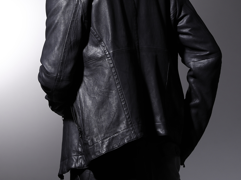 ユリウス 2022-23AW - ミリタリーモードさを味わえるレザージャケット - 799BLM21(ラムレザー カバードネック ジャケット) - 2-009