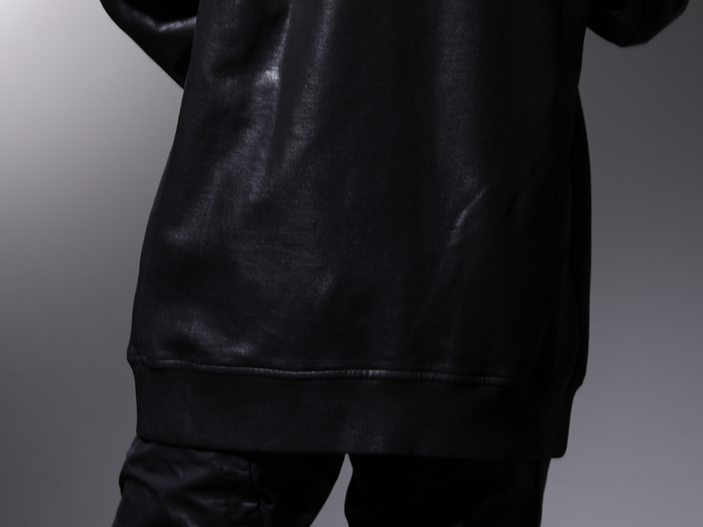 JULIUS 2022-23AW - A mode parka with a coated surface - 799CUM21-C(Front Zip Coated Sweat Hoodie) - 2-008