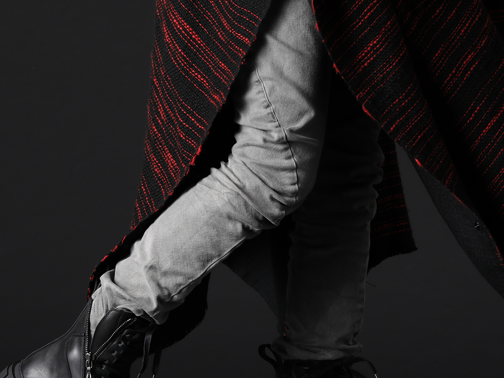 ユリウス 2022-23AW - 退廃的な雰囲気を漂わせるカラーリングのスキニーデニム - 787PAM5-GR(インダイレクト スキニーデニム グレー) - 3-005