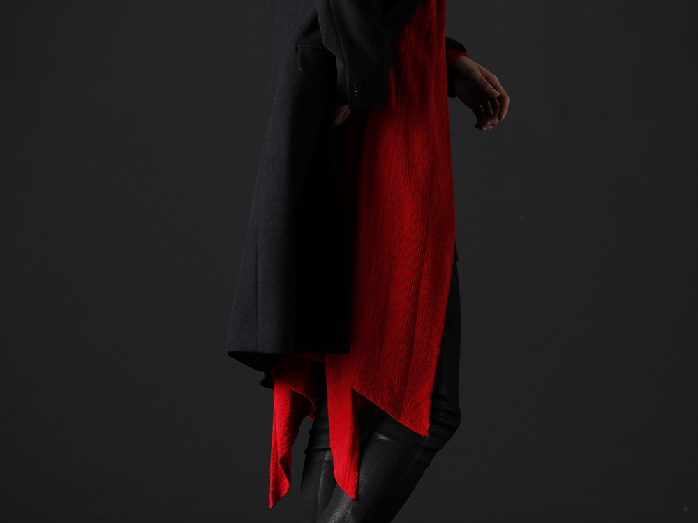 GalaabenD / kiryuyrik 2022-23AW - Simple and high quality coat with inner lining to add individuality - 87528601(Superior Melton Chesterfield Coat) KO-HT25-057(Python Jacquard Jersey Dolman Flare Cardigan) - 2-005