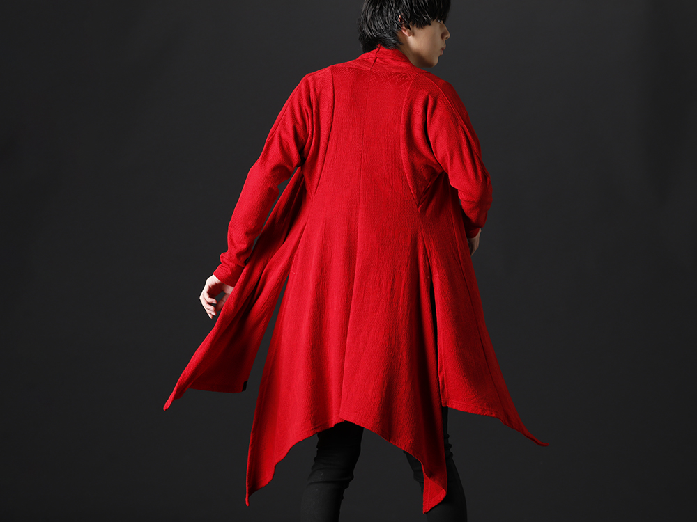 kiryuyrik 2022-23AW - Simple and high quality coat with inner lining to add individuality - KO-HT25-057(Python Jacquard Jersey Dolman Flare Cardigan) - 3-006