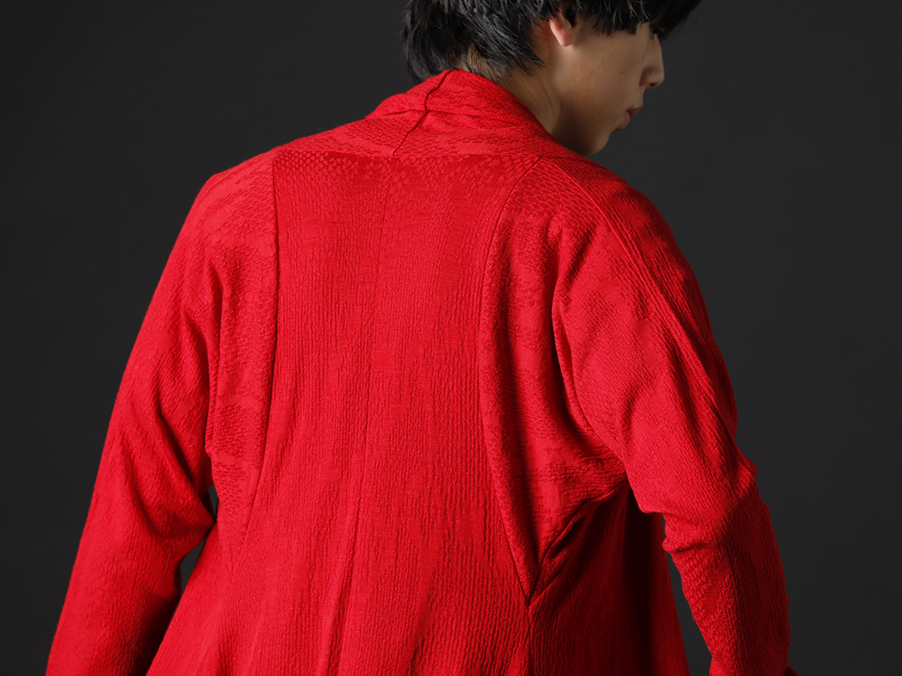 kiryuyrik 2022-23AW - Simple and high quality coat with inner lining to add individuality - KO-HT25-057(Python Jacquard Jersey Dolman Flare Cardigan) - 3-010