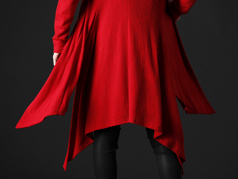 kiryuyrik 2022-23AW - Simple and high quality coat with inner lining to add individuality - KO-HT25-057(Python Jacquard Jersey Dolman Flare Cardigan) - 3-011