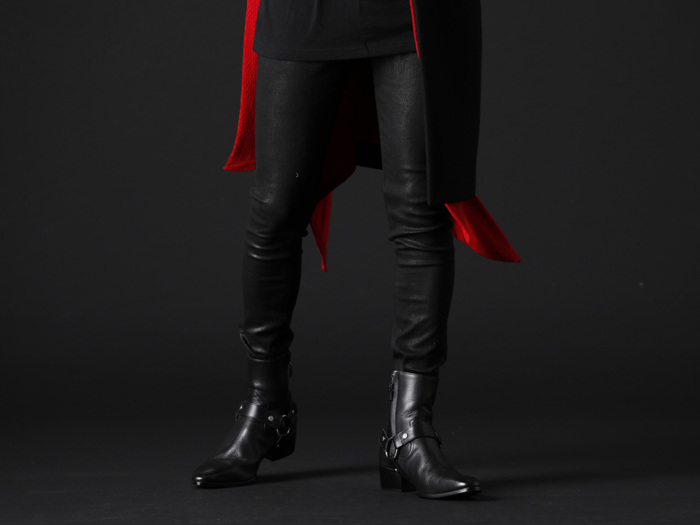 GalaabenD 2022-23AW - The skinny denim is coated with a clean, standard skinny denim. - 87214530-21-22aw(EX fit denim coating leggings pants) 87115902(Harness Ring Boots) - 4-001