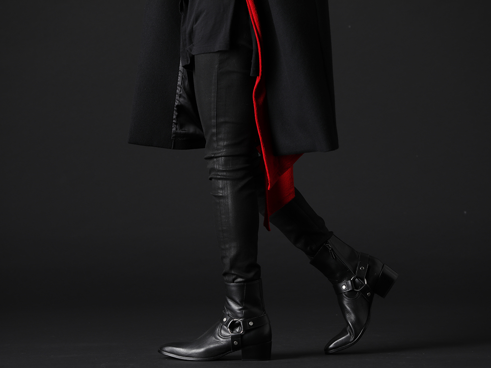 GalaabenD 2022-23AW - The skinny denim is coated with a clean, standard skinny denim. - 87214530-21-22aw(EX fit denim coating leggings pants) 87115902(Harness Ring Boots) - 4-002