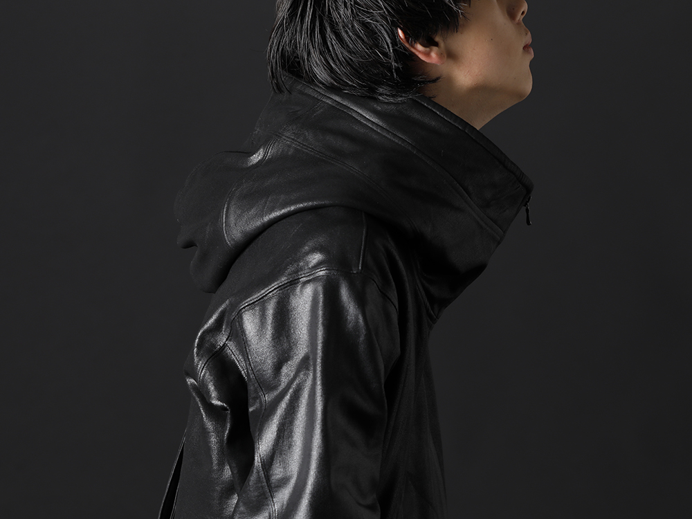 ユリウス 2022-23AW - コーティングを施しモード感漂うフーディー - 799CUM21-C(フロントジップ コーティング スウェットフーディ) - 2-003