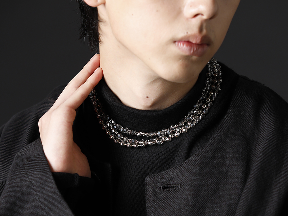 タカヒロミヤシタ ザソロイスト 2022-23AW - 品のあるデザインでまとめ、生地感で程よく抜け感を - sa.0024AW22(クワドループルガラスビーズウィズボールチェーンネックレス) - 2-008