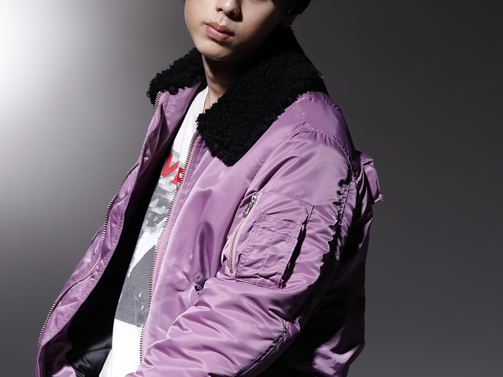 フェノメノン / セントマイケル  2022-23AW - オーソドックスなMA-1にPHENOMENONの魅力が詰まったブルゾン。 - ILLJK22A-007-lilac(クロス フライトジャケット ライラック) SM-A22-0000-074(デヴィッド・ボウイ × セントマイケル STATION ロングスリーブTシャツ) - 2-007