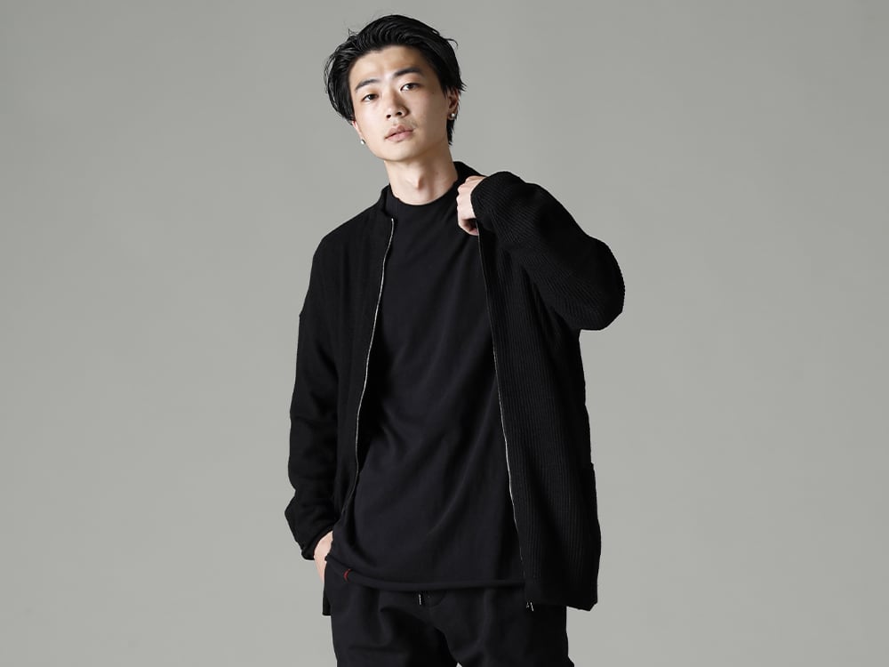 DEVOA 22-23AW シンプルかつカジュアルなイメージのデザイン KTS-CZM-Gray Cardigan merino wool Gray 1-001