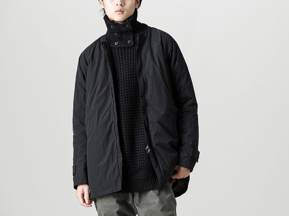 RIPVANWINKLE 22-23AW Deck sweater with detachable collar part. The gimmicky deck sweater with removable panels is the key point. -  RB-435-Anorak Shirt Coat Black - RB-428-Deck Sweater