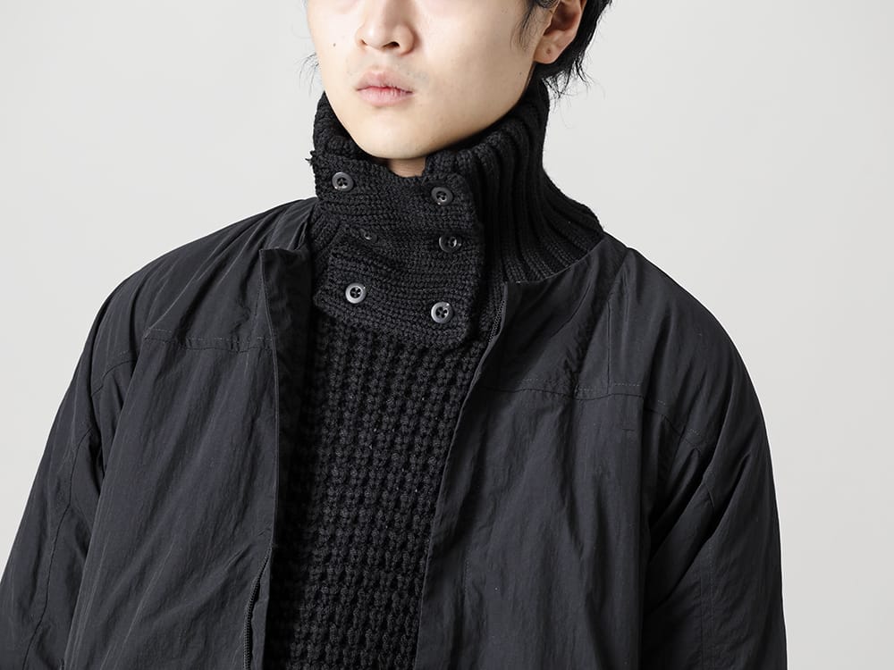 RIPVANWINKLE 22-23AW The gimmicky deck sweater with removable panels is the key point.  - RB-435-Anorak Shirt Coat Black - RB-428-Deck Sweater 2-001