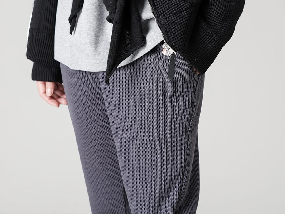 RIPVANWINKLE 22-23AW New motorcycle jersey pants with a knitted look - RB-434-Motorcycle Jersey Pants Selenium Gray - CV10-0005-10th Annyversary Articulated Crew Neck LS T.Gray 3-002