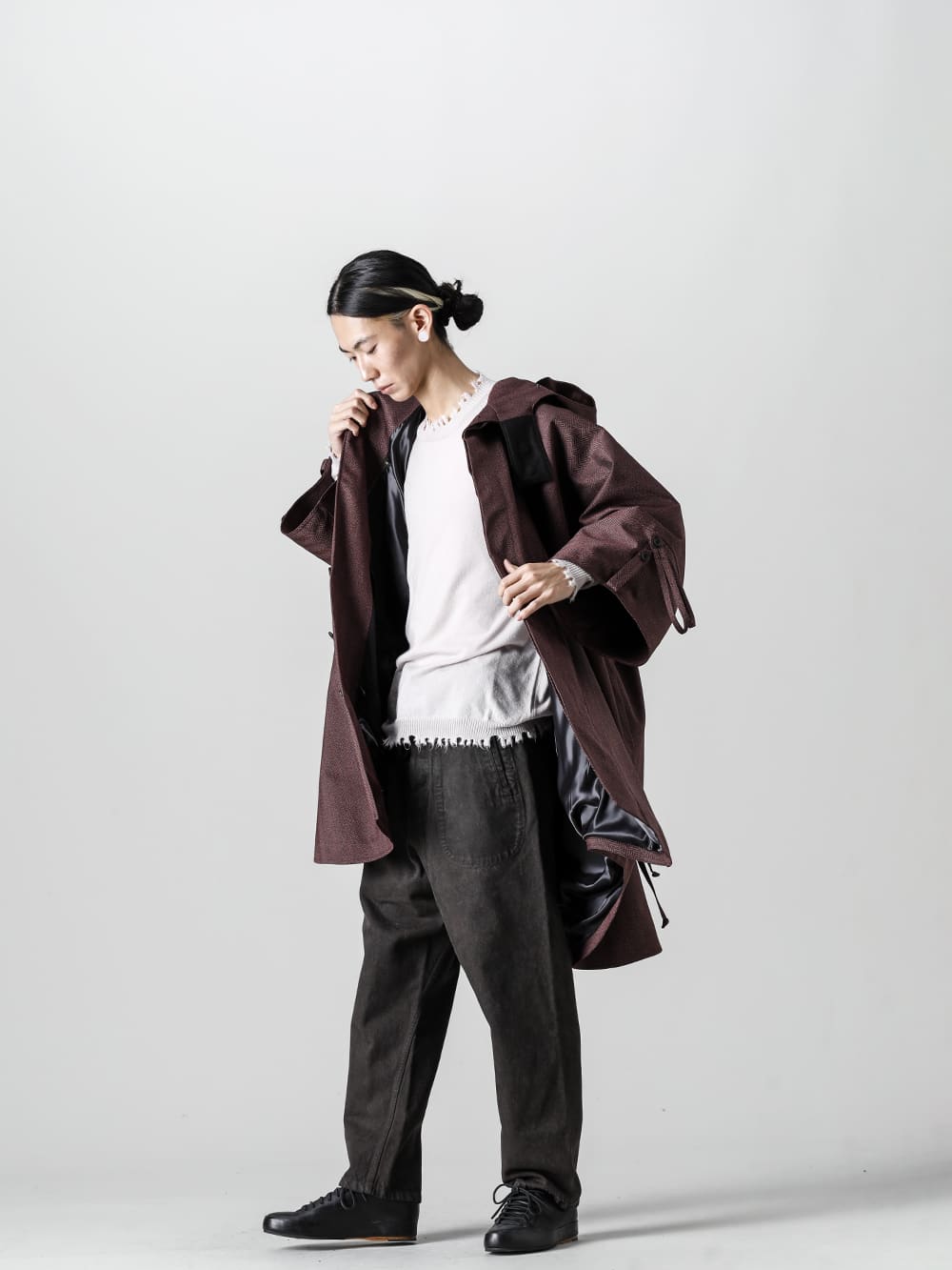 Norwegian Rain 22-23AW Versatile pants and sneakers for a wide range of styles - Raincho-Unisex-Herringbone-Bordeaux-レインチョ ユニセックス ボルドー - UK7553-Off-White-ロングスリーブ ニットトップ. オフホワイト - UM3530-Black-Brown-フェリックス パンツ ブラック/ブラウン - Handsewn-Classic-Lo-ハンドソーン クラシック ロー 3-004