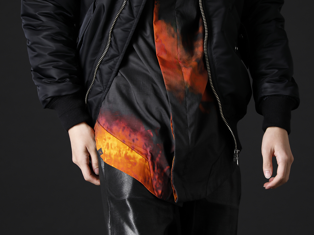 フェノメノン / ユリウス  2022-23AW - 背面ディテールが特徴的なブランドらしいフライトジャケット - ILLJK22A-007-black(クロス フライトジャケット ブラック) 787SHM2-P(DUSK プリズム カットシャツ) - 2-006