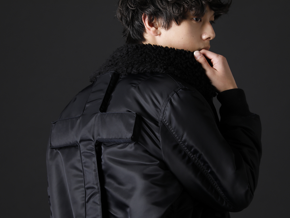 フェノメノン 2022-23AW - 背面ディテールが特徴的なブランドらしいフライトジャケット - ILLJK22A-007-black(クロス フライトジャケット ブラック) - 2-007