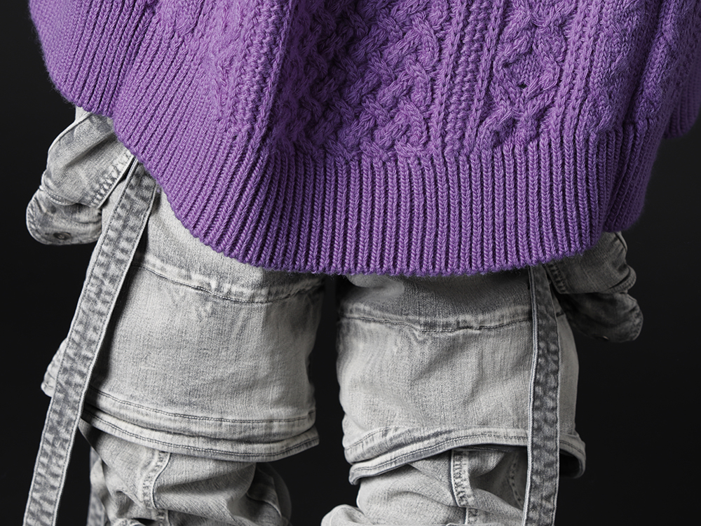 ユリウス 2022-23AW - ワイドシルエットでインパクト抜群のガスマスクパンツ - 799PAM24-PL(10.5oz ストレッチデニム ガスマスク ワイドパンツ プラスター) - 3-005