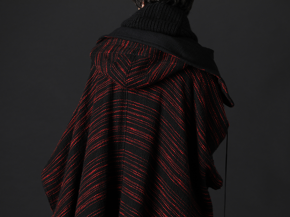 nude:masahiko maruyama 2022-23AW - Oversized poncho with a beautiful drape - NU-1655(Reversible Poncho) - 2-009