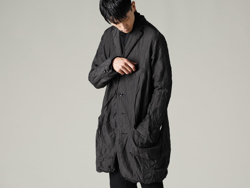 GARMENT REPRODUCTION OF WORKERS 22-23AW Arthur Coat Gray Stripe 2-003