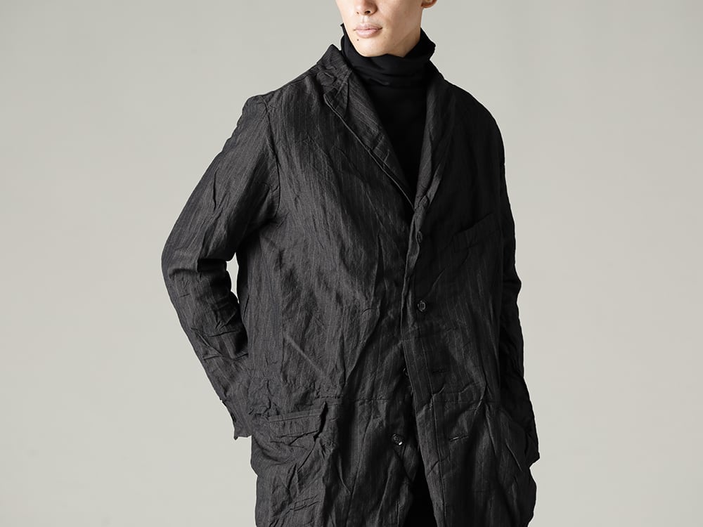 GARMENT REPRODUCTION OF WORKERS 22-23AW Arthur Coat Gray Stripe 2-004
