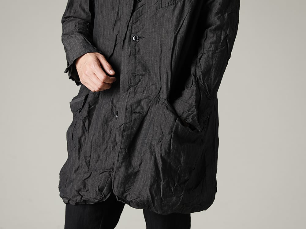 GARMENT REPRODUCTION OF WORKERS 22-23AW Arthur Coat Gray Stripe 2-004