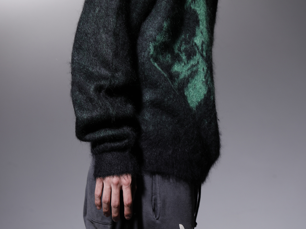 SAINT M×××××× 2022-23AW - A highly designed mohair knit made in collaboration - SM-A22-0000-072(BORN X RAISED × ©SAINT M×××××× CLOWN Knit Black) - 2-006