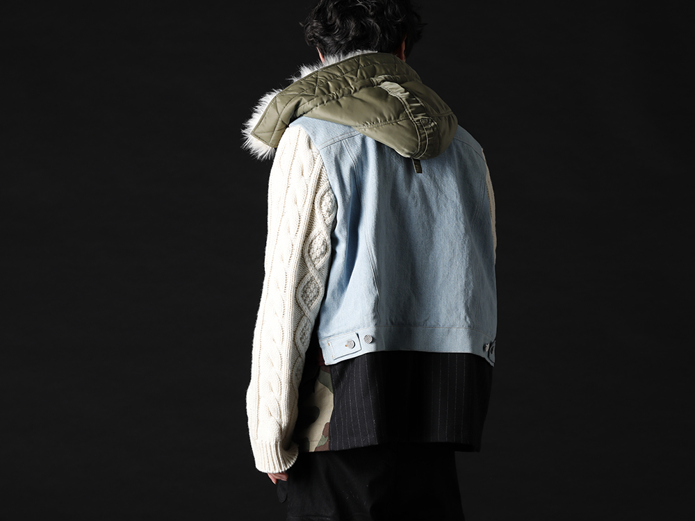 フェノメノン 2022-23AW - ブランドのこだわりを詰め込んだ、贅沢なミックスジャケット - ILLJK22A-008(ミックスジャケット) - 2-003