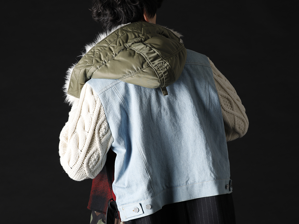 フェノメノン 2022-23AW - ブランドのこだわりを詰め込んだ、贅沢なミックスジャケット - ILLJK22A-008(ミックスジャケット) - 2-007