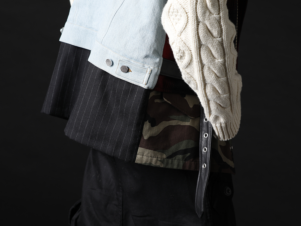 フェノメノン 2022-23AW - ブランドのこだわりを詰め込んだ、贅沢なミックスジャケット - ILLJK22A-008(ミックスジャケット) - 2-008