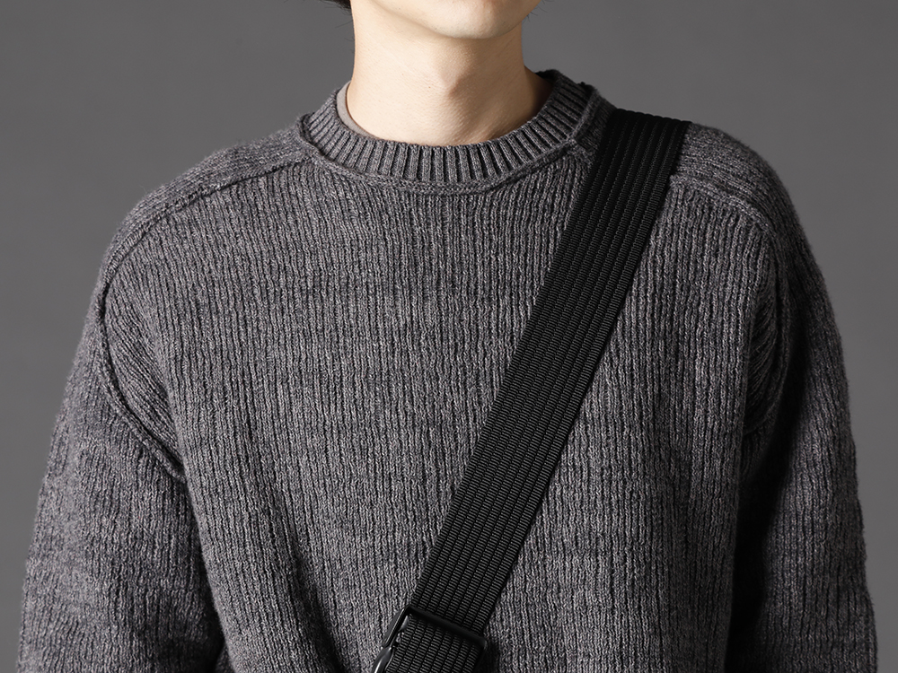 The Viridi-anne 2022-23AW - The color is accented with a simple structure. - VI-3531-07-Gray(Cotton Cashmere Pullover Gray) - 2-004