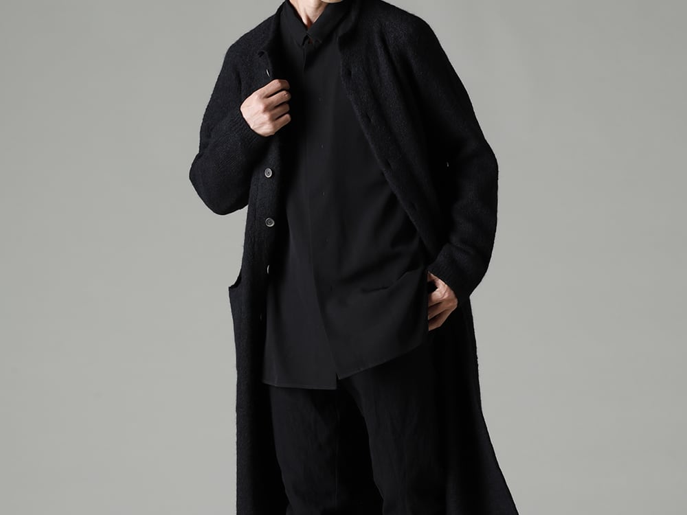 Forme d`expression 22-23AW(秋冬) 美しいアルパカ素材で大人な佇まいを演出  - HM014-SIOB アルパカ ロング コート  -  HS007-FGGB リラックス アウター シャツ 2-003