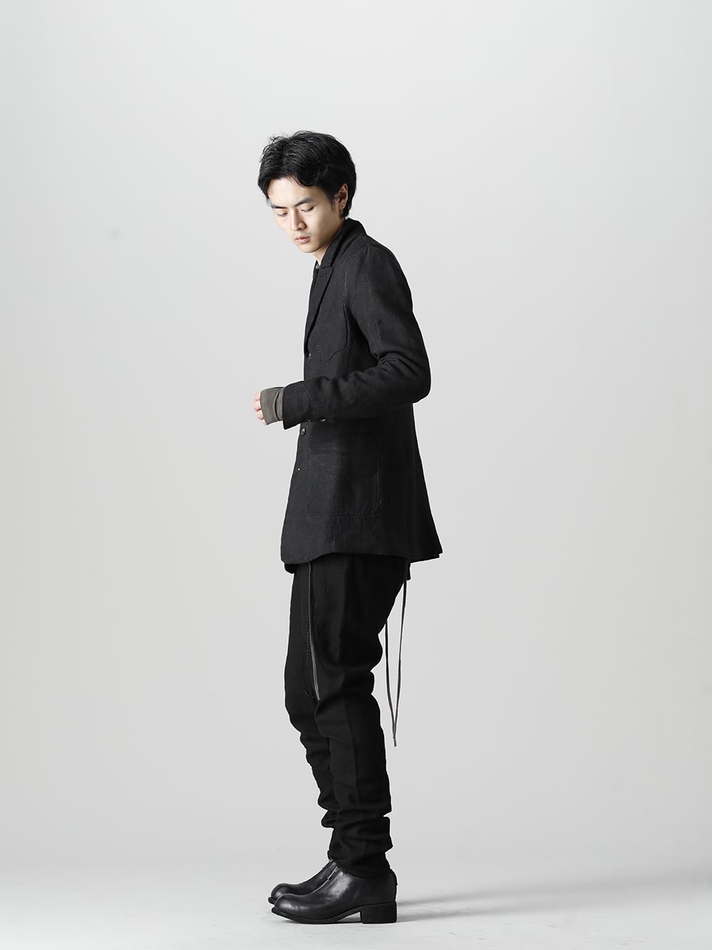 masnada 22-23AW Black for easy handling and daily use - M2921 Reversible Jacket - M2973 Iconic Bound Top - M2923 Slim Pants - Orthopaedic Decollete Shoes Double Sole Horse Full Grain - PL0FZ 1-002