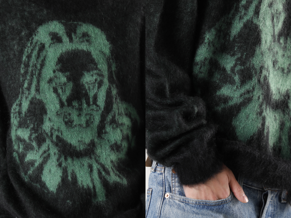 SAINT MICHAEL 2022-23AW - ©️SAINT M×××××× 2022-23秋冬系列的第5波单品发布啦!现在开始在店铺和网购同时销售! - SM-A22-0000-072(BORN X RAISED × ©SAINT M×××××× CLOWN Knit Black) - 1-003