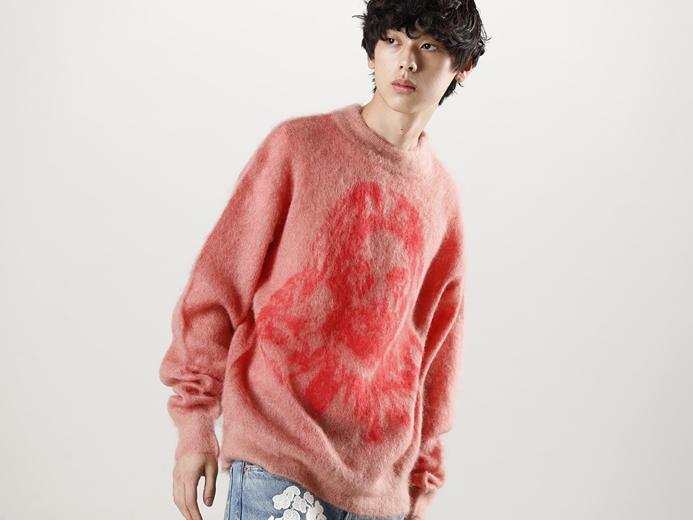 SAINT MICHAEL 2022-23AW - ©️SAINT M×××××× 2022-23秋冬系列的第5波单品发布啦!现在开始在店铺和网购同时销售! - SM-A22-0000-073(BORN X RAISED × ©SAINT M×××××× CLOWN Knit Pink) - 1-005