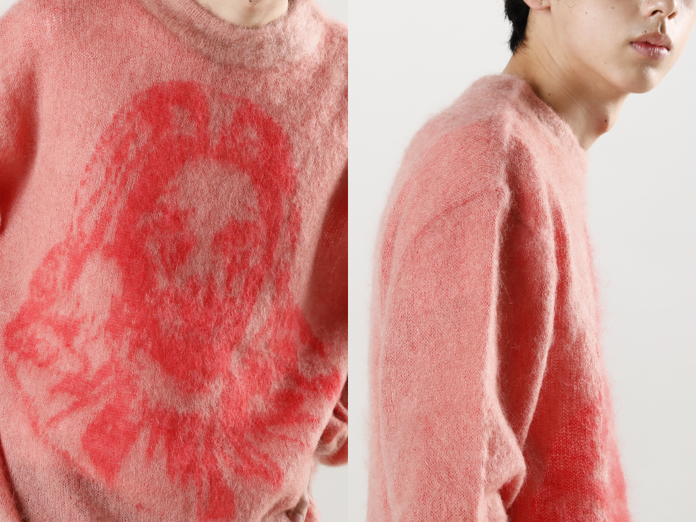 SAINT MICHAEL 2022-23AW - ©️SAINT M×××××× 2022-23秋冬系列的第5波单品发布啦!现在开始在店铺和网购同时销售! - SM-A22-0000-073(BORN X RAISED × ©SAINT M×××××× CLOWN Knit Pink) - 1-006