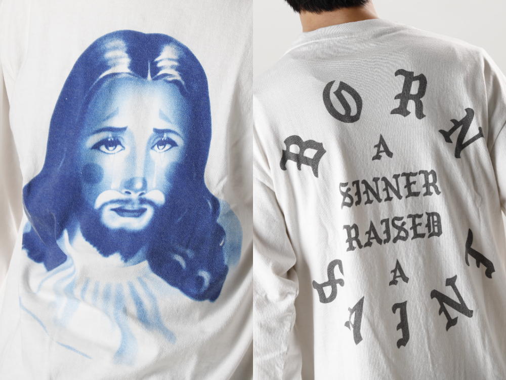 SAINT MICHAEL 2022-23AW - ©️SAINT M×××××× 2022-23秋冬系列的第5波单品发布啦!现在开始在店铺和网购同时销售! - SM-A22-0000-069(BORN X RAISED × ©SAINT M×××××× CLOWN Long sleeve T-shirt White) - 1-012
